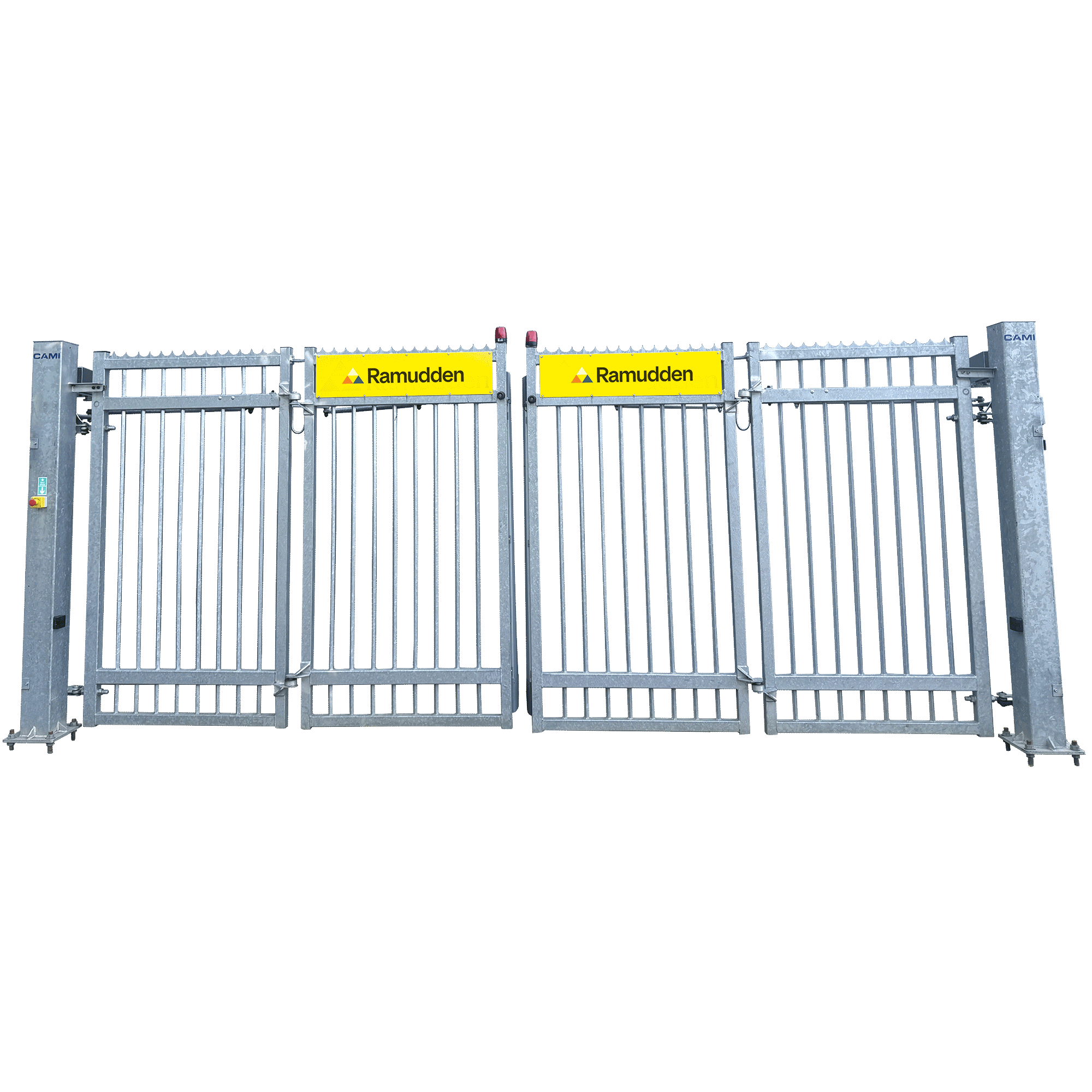 Vikgrind för säker in- och utpassering.